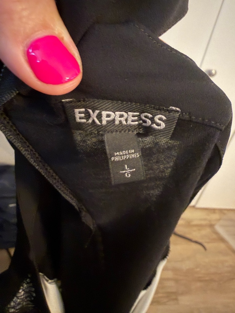 Express Black Lace-Overlay Racerback Tank - Picture 3 of 3